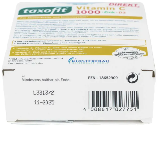 TAXOFIT Vitamin C 1000+Zink+D3 Direkt Granulat 20 Stück