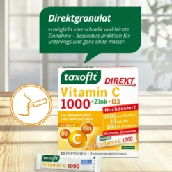 TAXOFIT Vitamin C 1000+Zink+D3 Direkt Granulat 20 Stück