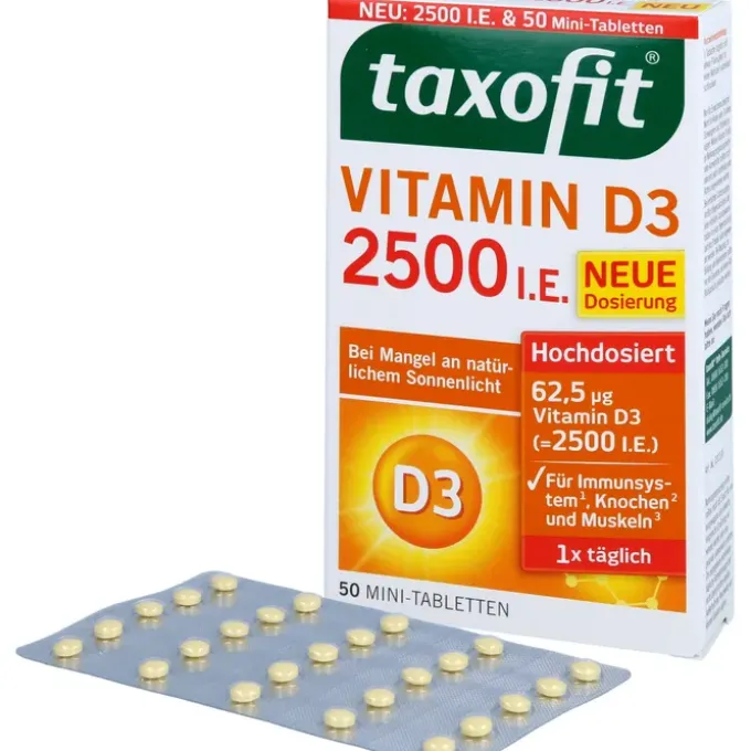 TAXOFIT Vitamin D3 2500 I.E. Tabletten 50 Stück
