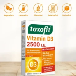 TAXOFIT Vitamin D3 2500 I.E. Tabletten 50 Stück