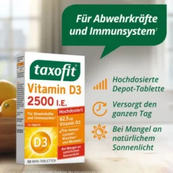 TAXOFIT Vitamin D3 2500 I.E. Tabletten 50 Stück