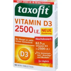 TAXOFIT Vitamin D3 2500 I.E. Tabletten 50 Stück
