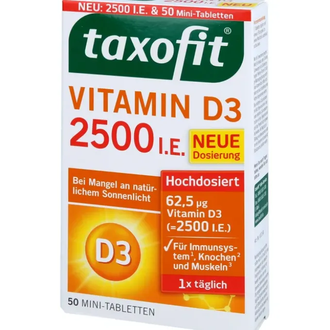 TAXOFIT Vitamin D3 2500 I.E. Tabletten 50 Stück