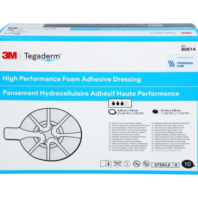 TEGADERM Foam Adhesive FK 6,9x7,6 cm oval 90614 10 St