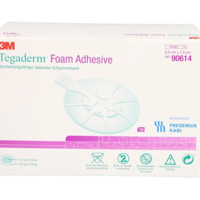 TEGADERM Foam Adhesive FK 6,9x7,6 cm oval 90614 10 St
