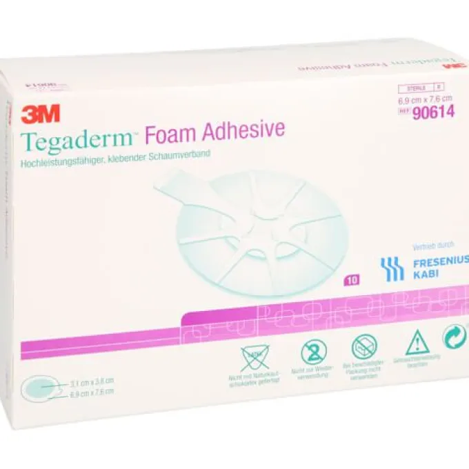 TEGADERM Foam Adhesive FK 6,9x7,6 cm oval 90614 10 St