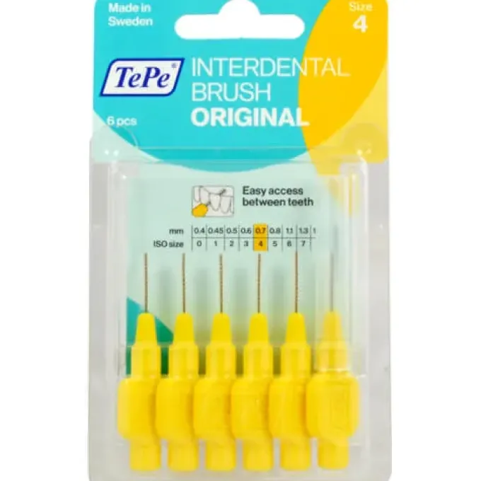 TEPE Interdentalbürste 0,7mm gelb 6 St