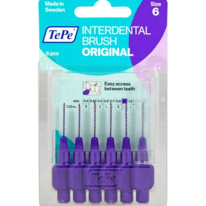 TEPE Interdentalbürste 1,1mm lila 6 St