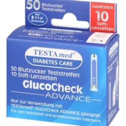 TESTAMED GlucoCheck Advance 50 Teststr.m.10 Lanz. 1 P