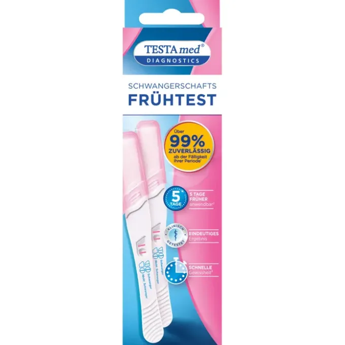 TESTAMED Schwangerschafts Frühtest Teststreifen 1 St