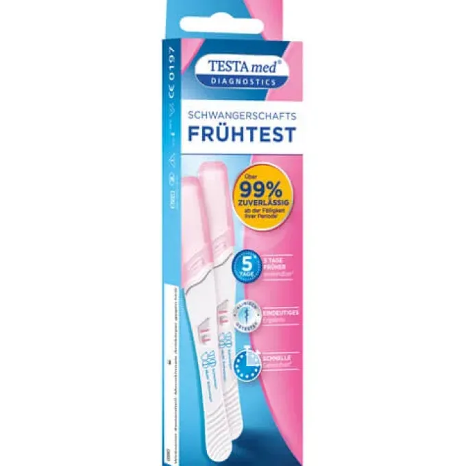 TESTAMED Schwangerschafts Frühtest Teststreifen 1 St