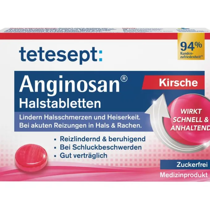 TETESEPT Anginosan Halstabletten zuckerfrei Kirsch 20 St