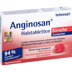 TETESEPT Anginosan Halstabletten zuckerfrei Kirsch 20 St