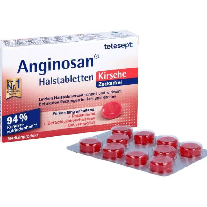 TETESEPT Anginosan Halstabletten zuckerfrei Kirsch 20 St