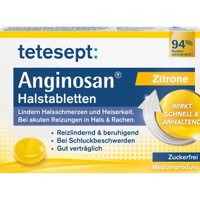 TETESEPT Anginosan Halstabletten zuckerfrei Zitro. 20 St