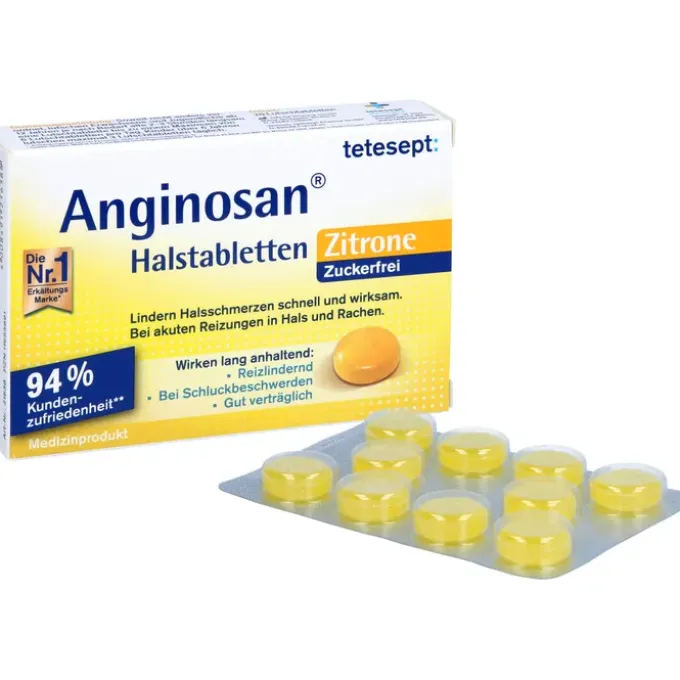 TETESEPT Anginosan Halstabletten zuckerfrei Zitro. 20 St