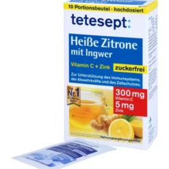TETESEPT heiße Zitrone mit Ingwer zuckerfr.Pulver 10 Stück