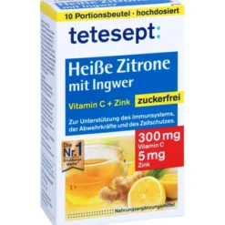 TETESEPT heiße Zitrone mit Ingwer zuckerfr.Pulver 10 Stück