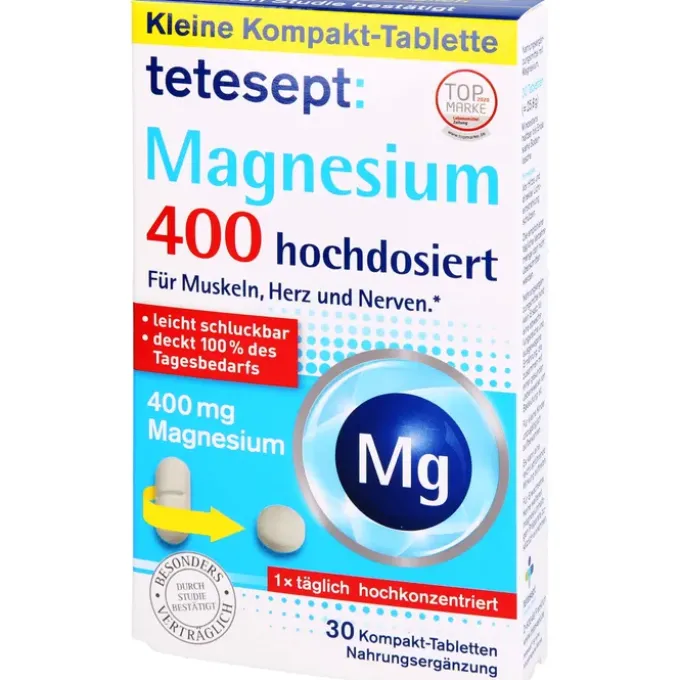 TETESEPT Magnesium 400 hochdosiert Tabletten 30 Stück