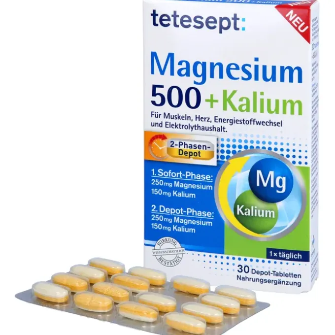 TETESEPT Magnesium 500+Kalium Tabletten 30 Stück