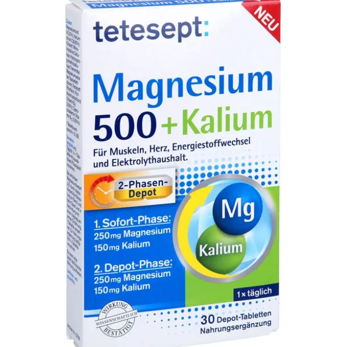 TETESEPT Magnesium 500+Kalium Tabletten 30 Stück
