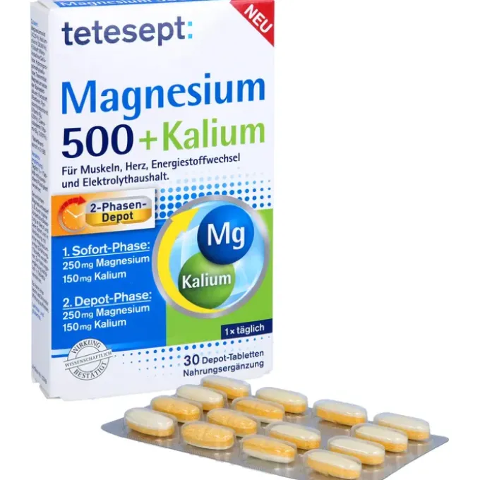 TETESEPT Magnesium 500+Kalium Tabletten 30 Stück