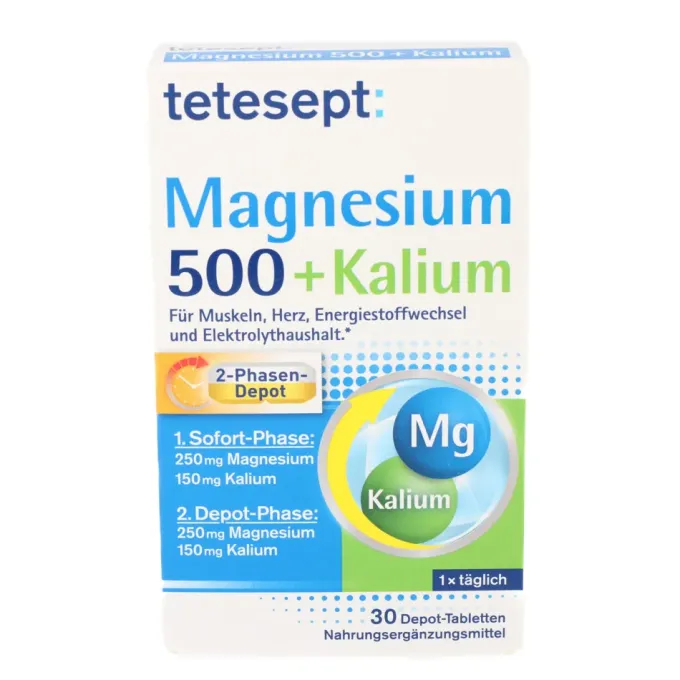 TETESEPT Magnesium 500+Kalium Tabletten 30 Stück
