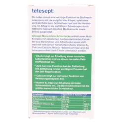 TETESEPT Mariendistel Artischocke Tabletten 30 Stück