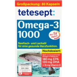 TETESEPT Omega-3 1000 Kapseln 80 Stück