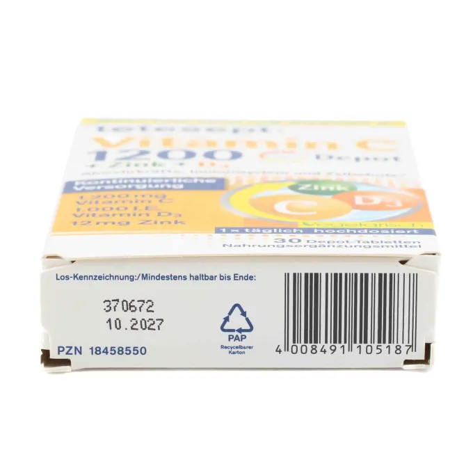 TETESEPT Vitamin C 1.200+Zink+D3 Depot Tabletten 30 Stück