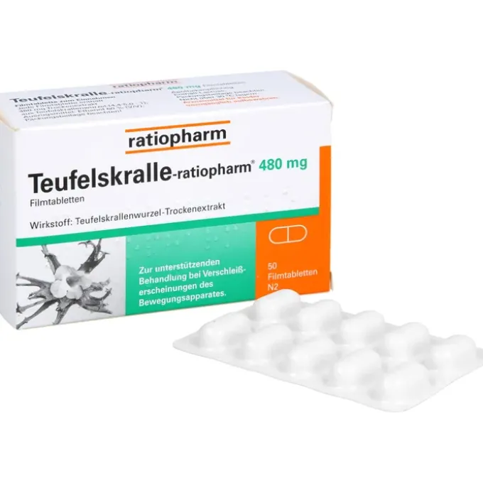 TEUFELSKRALLE-RATIOPHARM Filmtabletten 50 St