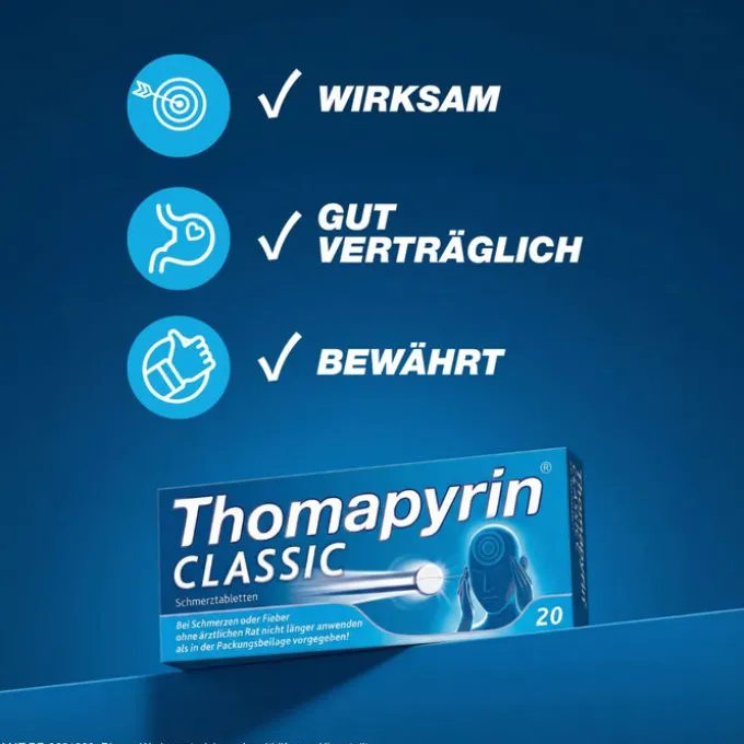 THOMAPYRIN CLASSIC Schmerztabletten 20 St
