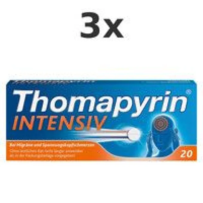 Thomapyrin® INTENSIV bei Migräne & Kopfschmerz 3x20St