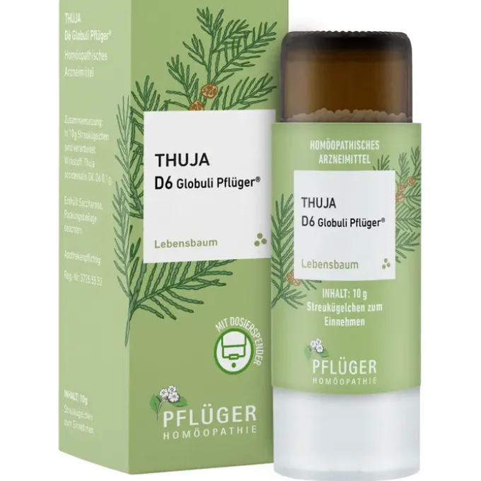 THUJA D 6 Globuli Pflüger Globulispender 10 g