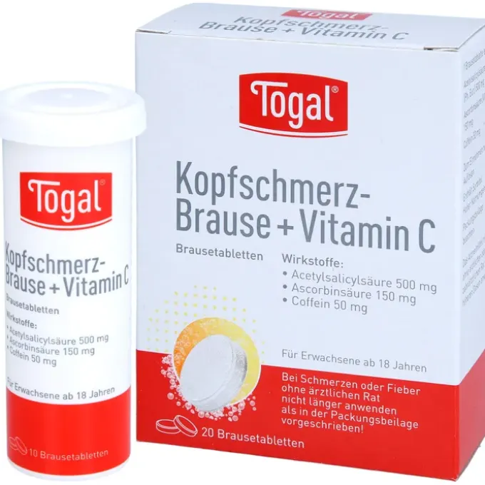 TOGAL Kopfschmerz-Brause + Vit.C Brausetabletten 20 St