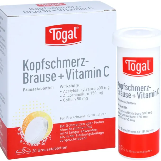 TOGAL Kopfschmerz-Brause + Vit.C Brausetabletten 20 St