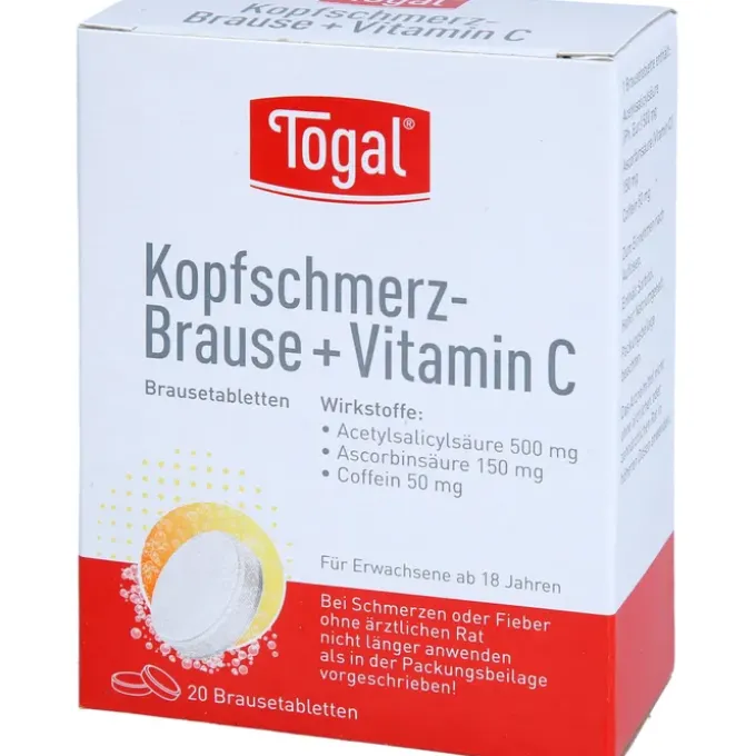 TOGAL Kopfschmerz-Brause + Vit.C Brausetabletten 20 St