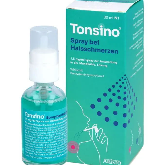 TONSINO Spray b.Hals.1,5mg/ml Spr.z.Anw.i.d.Mundhö 30 ml