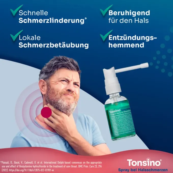 TONSINO Spray b.Hals.1,5mg/ml Spr.z.Anw.i.d.Mundhö 30 ml