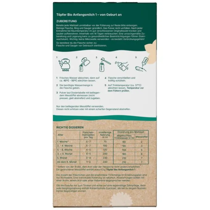 TÖPFER Lactana Bio 1 Pulver 600 g