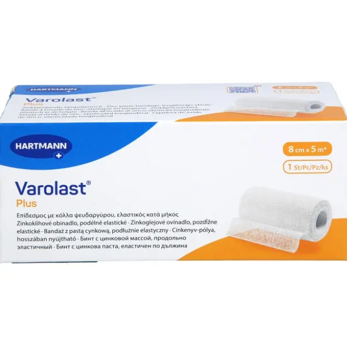 VAROLAST Plus Zinkleimbinde 8 cmx5 m 1 St