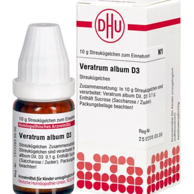 VERATRUM ALBUM D 3 Globuli 10 g