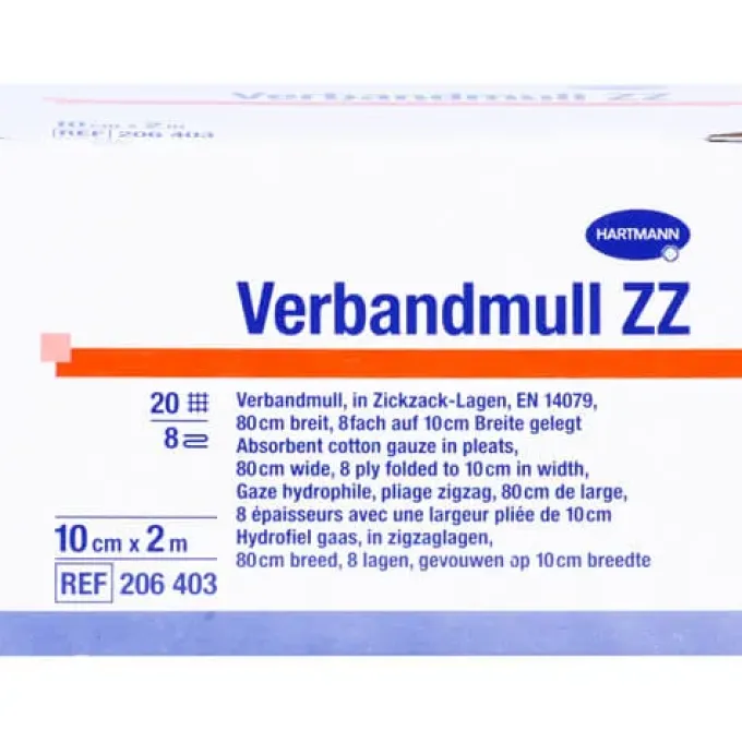 VERBANDMULL Hartmann 10 cmx2 m zickzack 1 St