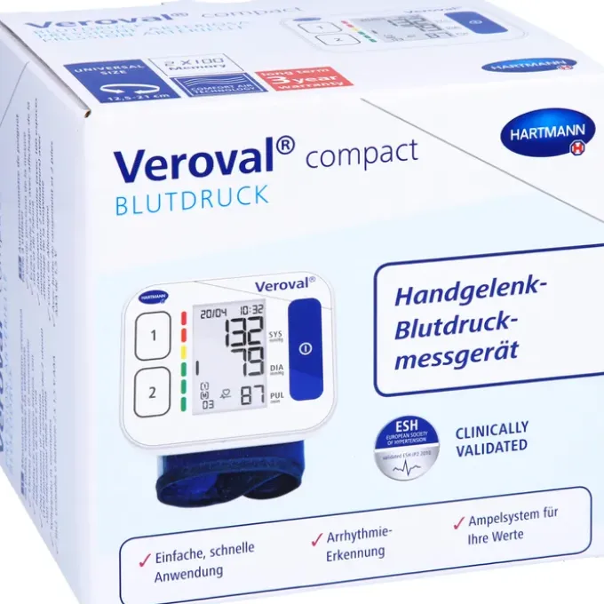 VEROVAL compact Handgelenk-Blutdruckmessgerät 1 St