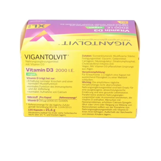 VIGANTOLVIT 2000 I.E. Vitamin D3 vegan Weichkaps. 120 Stück