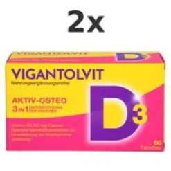VIGANTOLVIT Vitamin D3 K2 Calcium Filmtabletten Set 2x 60St
