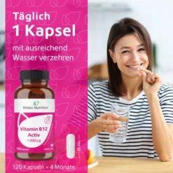 VITAMIN B12 ACTIV 1000 μg hochdosiert+vegan Kaps. 120 Stück  à 0,27 g