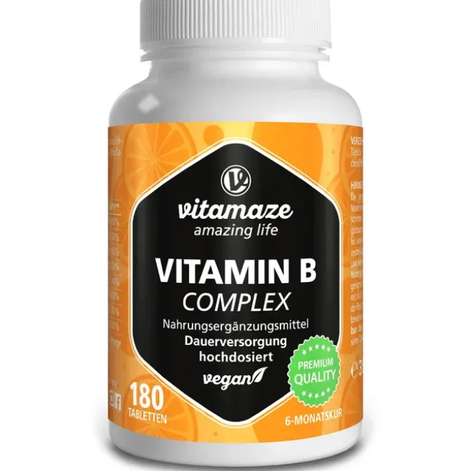 VITAMIN B COMPLEX hochdosiert vegan Tabletten 180 Stück
