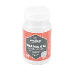 VITAMIN B12 1000 μg hochdos.+B9+B6 vegan Tabletten 180 Stück