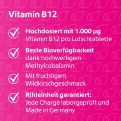 VITAMIN B12 1.000 μg Lutschtabletten vegan 120 Stück